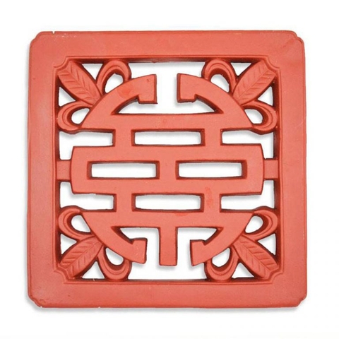 Gạch thông gió 30x30cm gốm đỏ Chữ thọ vuông