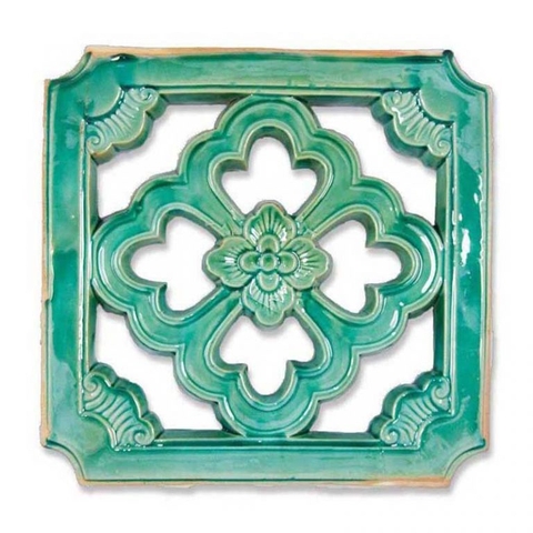 Gạch thông gió 40x40cm gốm men Hoa roi
