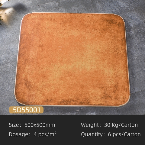 Gạch giả cổ chống trơn 50x50 cm nhập khẩu 5D55001 Biệt thự, sân vườn, villa, ban công, nhà cổ