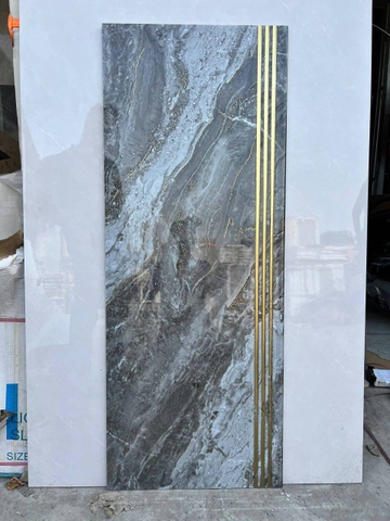 Gạch bậc cầu thang vân đá khắc kim 47x120cm