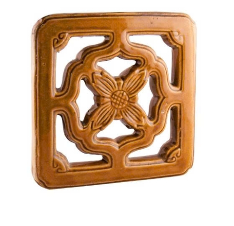 Gạch thông gió gốm men 20x20cm màu nâu da lươn