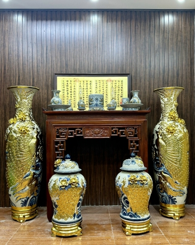 Lọ lộc bình 1m55 Dát Vàng Phú Quý Trường Xuân.
