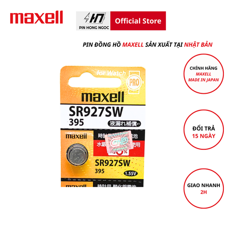 Pin SR927 / 395 Maxell micro battery SR927SW 100TP