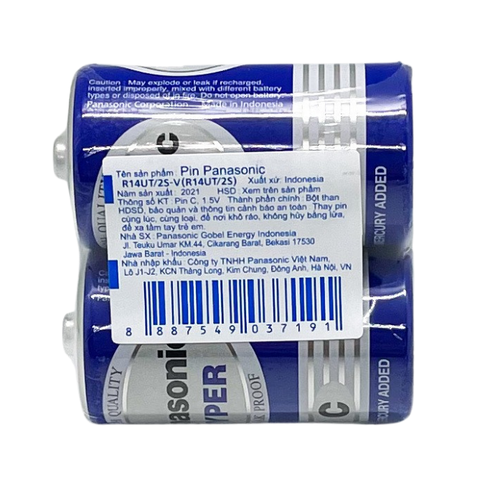 Pin Trung C 1,5V panasonic - R14UT/2S - Hàng chính hãng