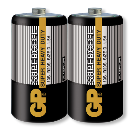 Vỉ 2 viên Pin đại GP R20 1,5V chính hãng