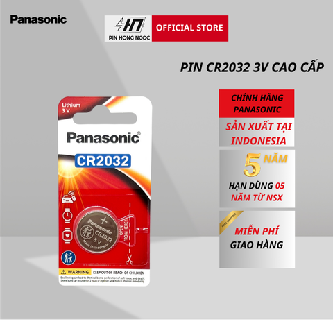 Vỉ 1 Viên Pin Panasonic CR2032 Lithium 3V cao cấp - Hàng chính hãng
