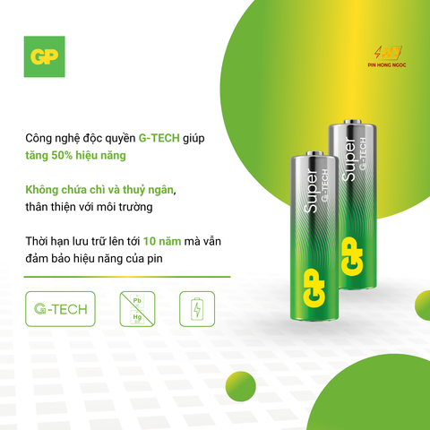 Vỉ 4 Pin GP Alkaline AA 1,5V GP15A-2U4