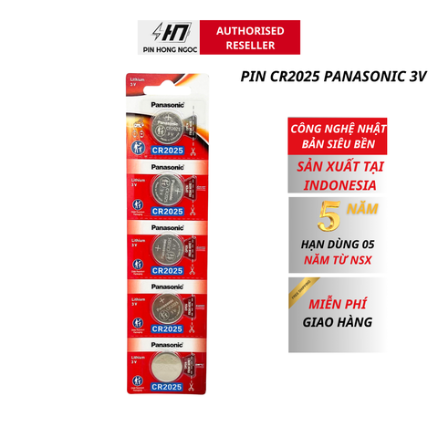 Pin CR2025 3V Panasonic Lithium made in Indonesia