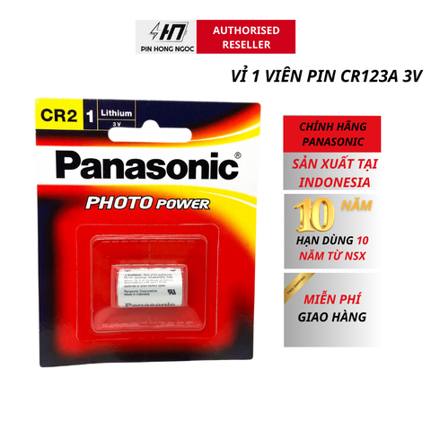 1 Viên Pin CR2 Panasonic 3V made in Indonesia (CR-2W/1BE)