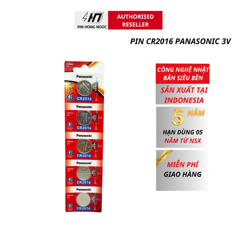 Pin CR2016 Panasonic Lithium 3V Made in Indonesia