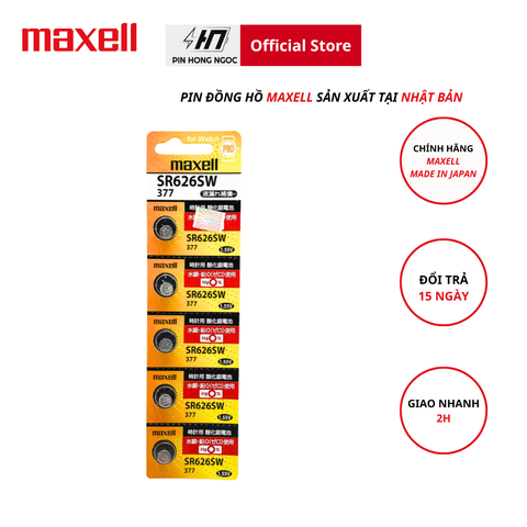 Pin Maxell SR626W – Pin Đồng Hồ 1.55V Chính Hãng, Hiệu Năng Ổn Định