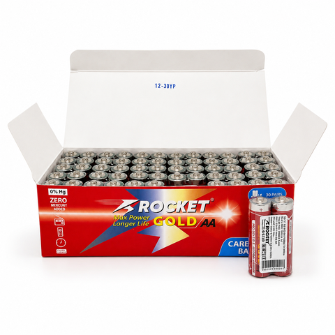 Hộp 60 viên Pin Rocket Silver Gold AA 1,5V
