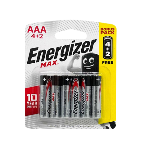 Pin Energizer Max AAA E92 bp4+2 vỉ 6 Viên