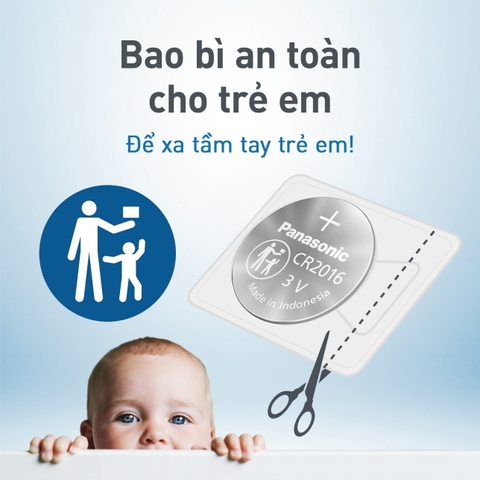 Vỉ 1 viên Pin Panasonic CR2016 3V ( CR-2016PT/1B ) Chính Hãng