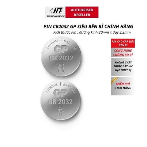 Pin Lithium-cúc áo CR2032 GPCR2032-2CPU5 ( Vỉ 5 Viên )