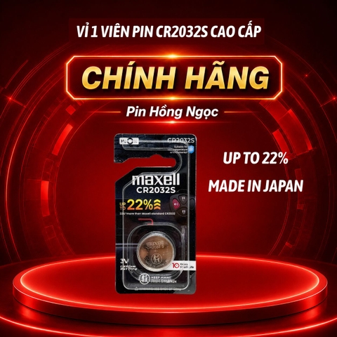 Pin Maxell CR2032S 3V Chính Hãng Nhật Bản