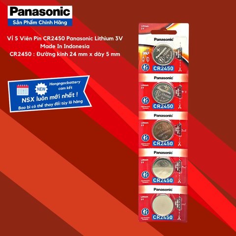 Pin Panasonic CR2450 Lithium 3V — Hiệu Suất Bền Bỉ