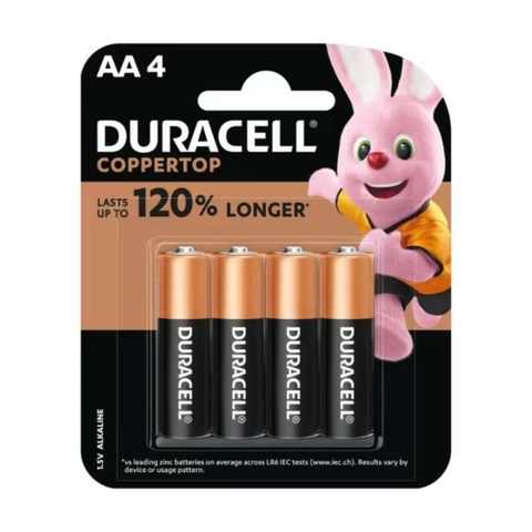 Pin AA Duracell Coppertop 1,5V vỉ 4 viên