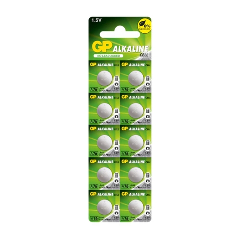 Pin Alkaline-cúc áo LR44 GPA76F-2C10 1,5V Vỉ 10 Viên