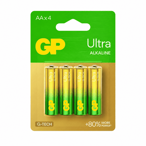 Pin GP Ultra Alkaline AA Vỉ 4 Viên