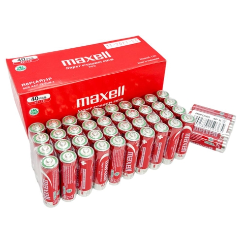 Hộp 40 Viên Pin AA Maxell 1,5V bền bỉ , không chảy nước , sản xuất tại Indonesia