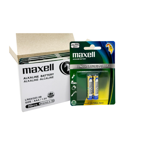 Hộp 20 Viên Pin Maxell AAA Alkaline 1,5V LR03 (GD) 2B