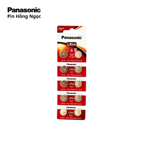 Pin Panasonic Alkaline LR44 cúc áo 1,5V  - Vỉ 10 Viên