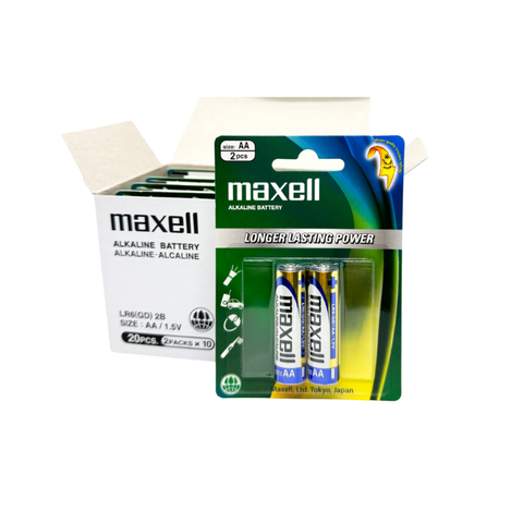 Hộp 20 Viên Pin Maxell Alkaline AA 1,5V LR6 (GD) 2B chính hãng