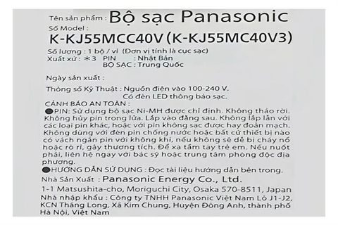 Bộ Sạc Nhanh Panasonic Eneloop K-KJ55MCC40V (Kèm 4 Pin AA 2000mAh)