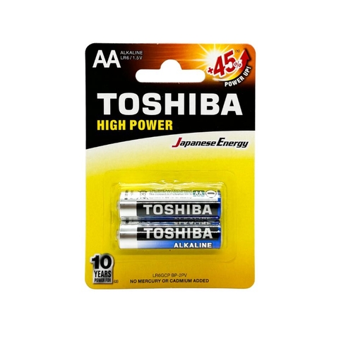 Pin Alkaline Toshiba AA, 1,5V, Không sạc ( LR6GCP_BP-2PV)