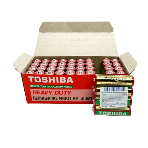 Hộp 40 viên Pin AA Toshiba R6 carbon 1,5V chính hãng