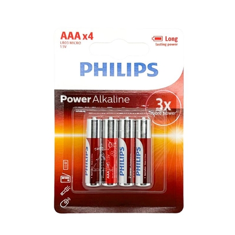 Pin Philips Alkaline AAA 1,5V vỉ 4 viên