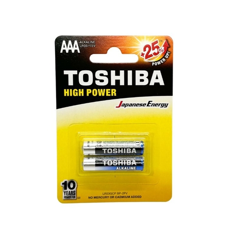 Pin Alkaline Toshiba AAA, 1,5V, Không sạc ( LR03GCP_BP-2PV)