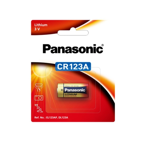 Pin CR123 Panasonic Lithium 3V made in Indonesia