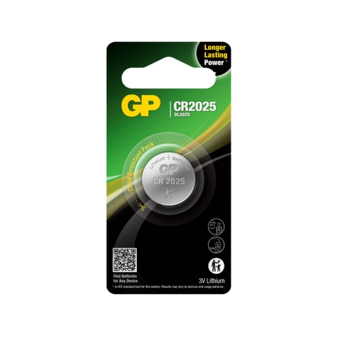 Vỉ 1 viên pin CR2025 GP lithium 3V - Hàng chính hãng