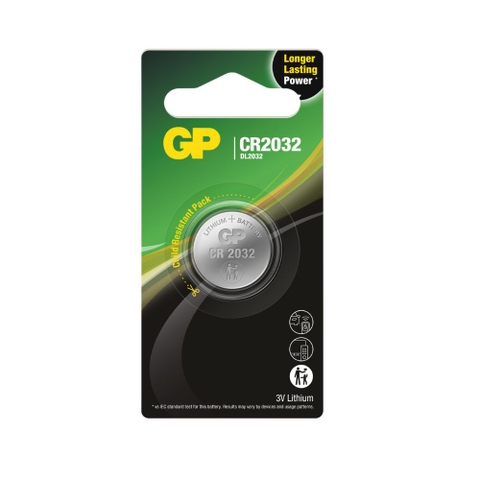 Vỉ 1 viên pin CR2032 GP Lithium 3V Cao cấp - hàng chính hãng