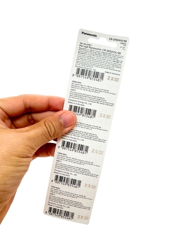 Vỉ 5 Viên Pin Panasonic CR2032 Lithium 3V Made in Indonesia