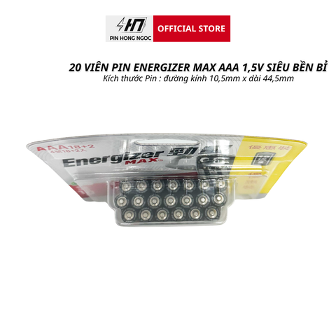 Pin Energizer Max E92 BP18+2 AAA ( Vỉ 20 Viên )