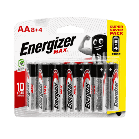 Pin Energizer Max AA E91 BP8+4 chính hãng – Vỉ 12 viên