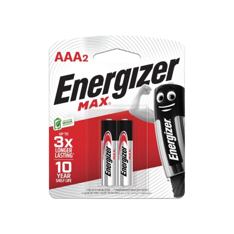 Pin Energizer Max E92 BP2 AAA 1,5V Chính Hãng vỉ 2 viên