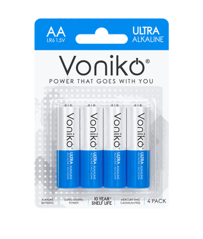 Vỉ 4 viên Pin kiềm Voniko Alkaline LR6 ( AA ) 4B 1,5V