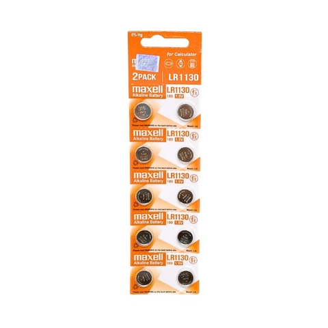 Pin LR1130 Maxell 1,5V vỉ 10 viên chính hãng
