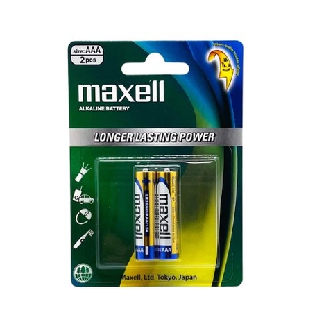 Pin Maxell Alkaline AAA 1,5V LR03-2B vỉ 2 viên