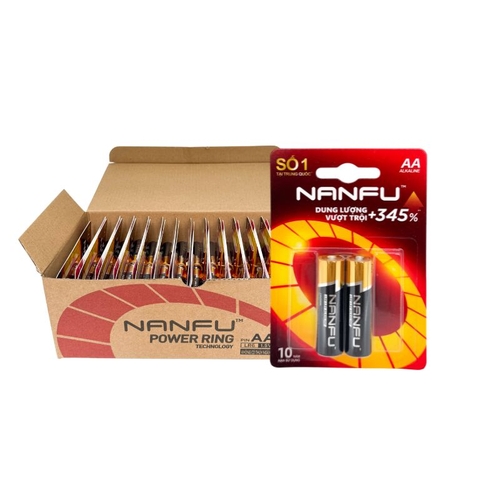 Hộp 30 đôi Pin AA NANFU Alkaline 1,5V - Hàng chính hãng