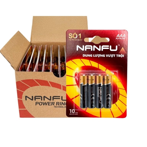 Hộp 80 Viên Pin AAA NANFU Alkaline 1,5V - Hàng chính hãng