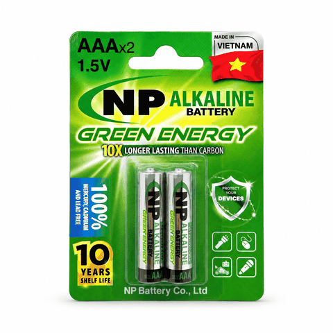 Vỉ 2 Viên Pin NP Battery Alkaline LR03 EG 1,5V