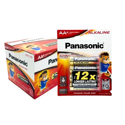 Vỉ 4 Viên Pin Panasonic Alkaline AA 1,5V LR6T/4B
