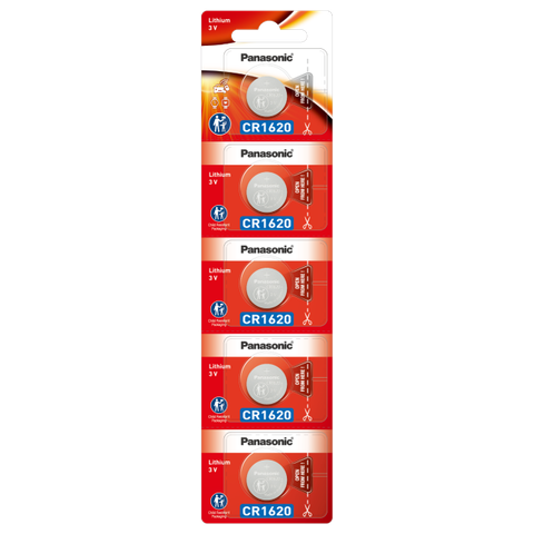 Vỉ 5 viên Pin CR1620 3V Panasonic Lithium made in Indonesia chính hãng