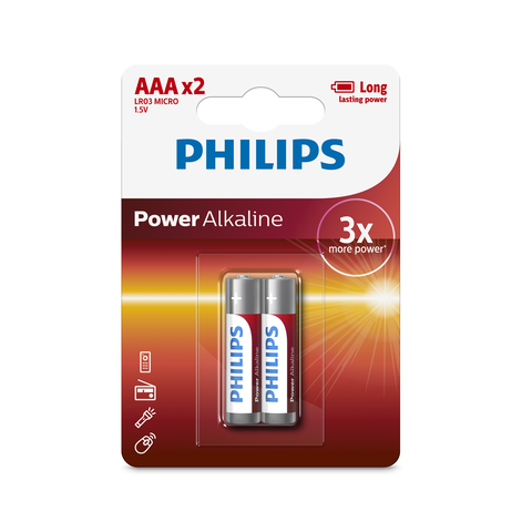 Pin AAA Philips LR3P2/97 1.5V Power Alkaline – Vỉ 2 viên chính hãng
