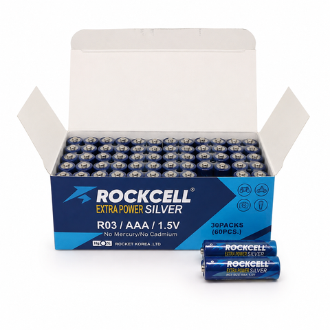 Hộp 60 Viên Pin AAA Rockcell Rocket Silver 1.5V